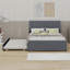 Lit plateforme tapissier avec lit gigogne-967648390