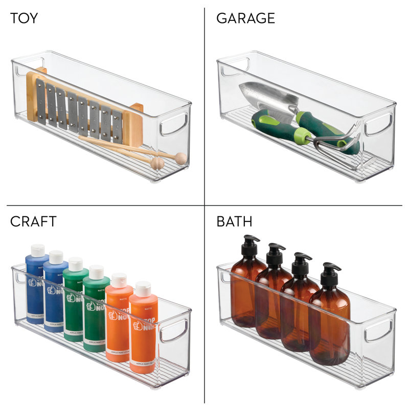 iDesign Plastic Stackable Pantry Bin - Storage Bin with Handles for Kitchen Organization - Ideal for Fridge or Cabinets