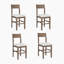 Ensemble de table de salle à manger à hauteur de comptoir 5 pièces avec 4 chaises pour petits espaces