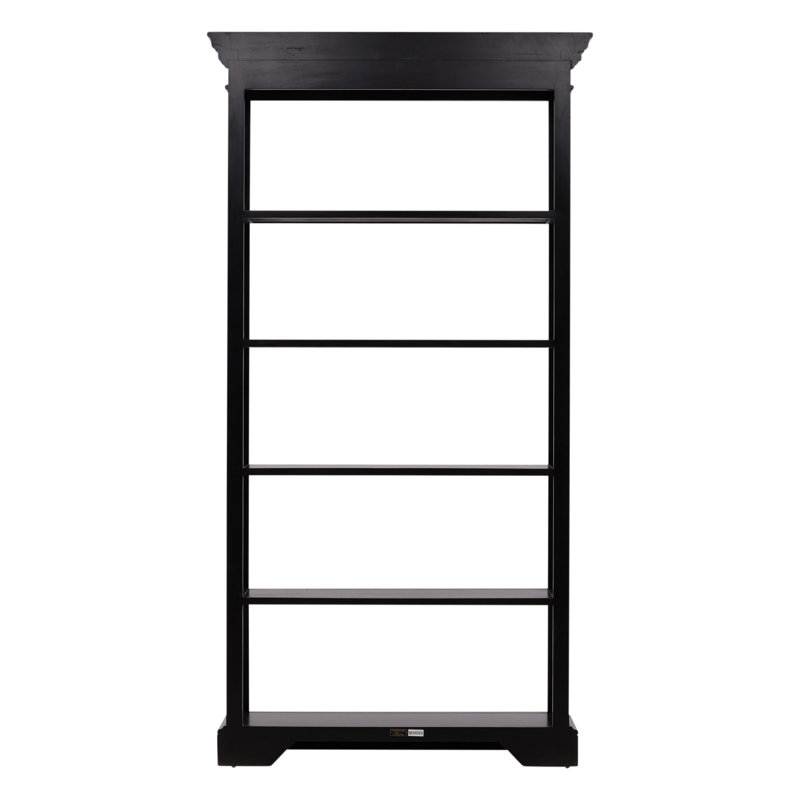 Furniture Classics Selma Black Mahogany Bamboo Bookcase