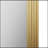 Rounded Rectangle Fluted Wall Mirror Gold See Below