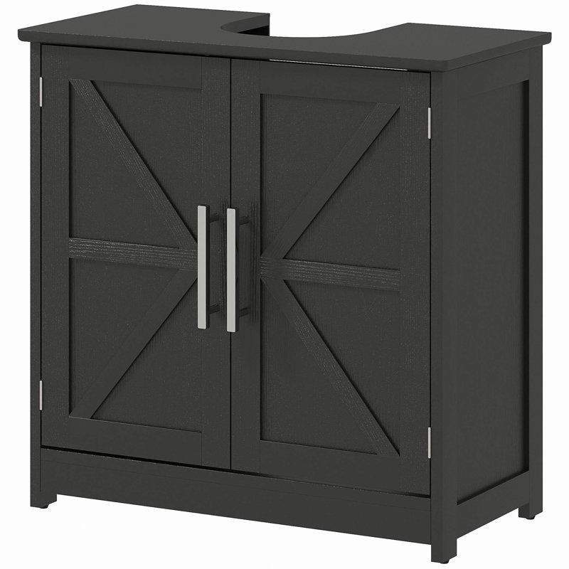 23.6'' Bathroom Vanity Base Only, Distressed Black