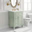 Ensemble de meuble-lavabo simple l 24 po avec lavabo en céramique, structure en bois massif, armoire de rangement avec plateau basculant et 2 tiroirs, 2 portes-115629992