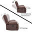 Fauteuil inclinable manuel en simili cuir Brisen de 44,5 po de largeur Brisen-124005745