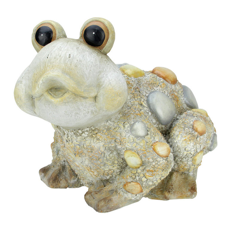 Statue de jardin d'extérieur grenouille 15,25 po