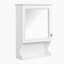 Wall Mounted Bathroom Storage Cabinet With Mirror, Enclosed Storage And Open Shelving, Ideal For Modern Home Organization And Grooming-2010825517