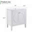 Meuble-lavabo rétro avec lavabo en céramique sans assemblage requis
