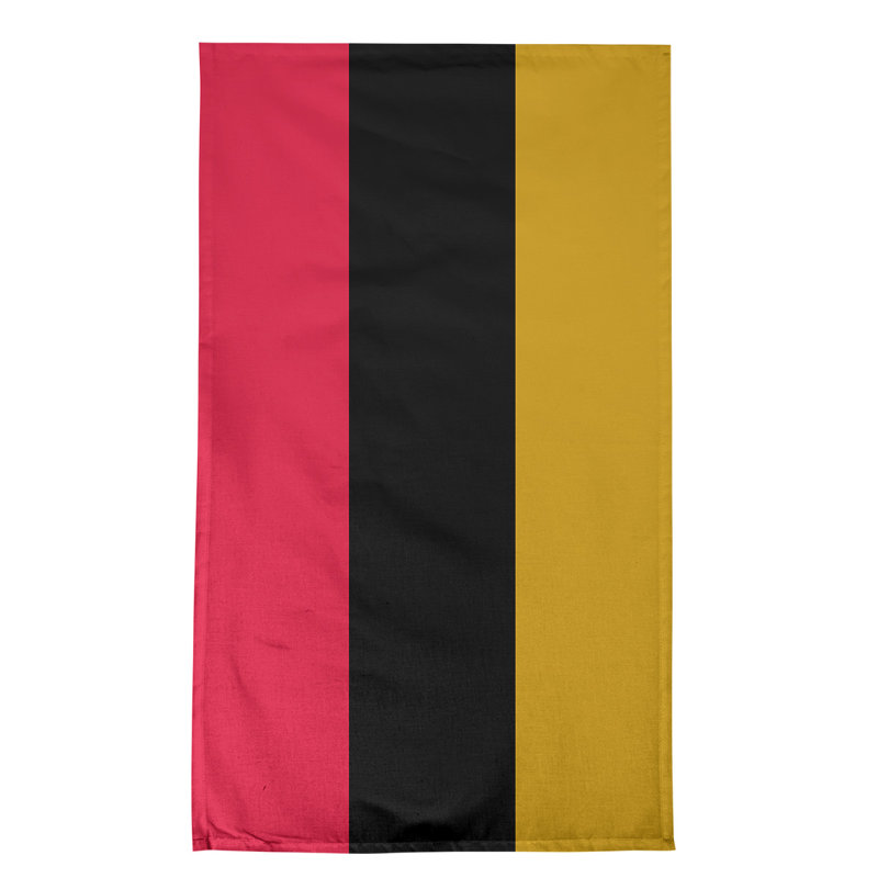 Serviette de thé hockey Anaheim, Rouge/noir/or, Sergé de coton