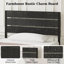Ensemble de chambre à coucher de style campagnard industriel 3 pièces, lit plateforme simple avec 2 tables de chevet, cadre de lit en acier avec tête et pied de lit en bois rustique, table de chevet avec tiroir et station de charge, aucun sommier nécessaire-2040815763-2057732864