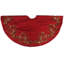 Imperial Design Hand Beaded Christmas Tree Skirt on Red- Large - 60"