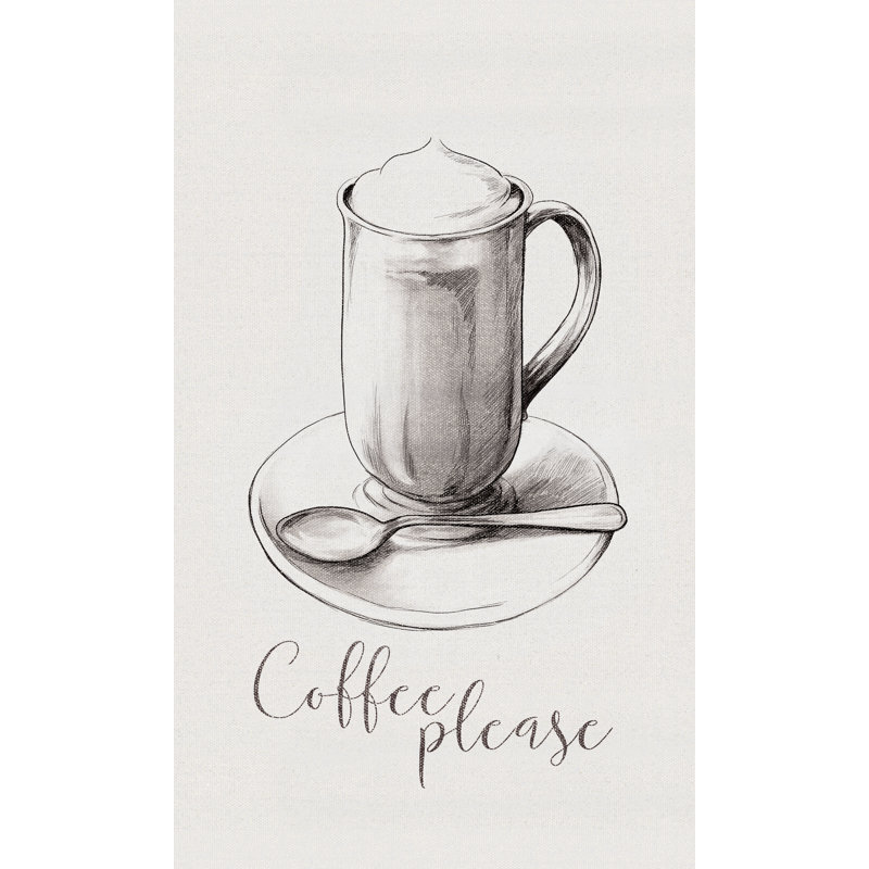 Delicate Coffee Please - Painting Print, 76 cm H x 51 cm W, Wrapped Canvas