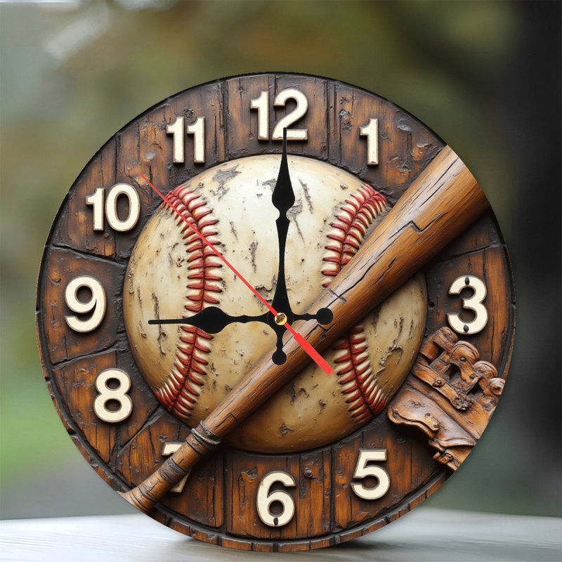 Horloge murale baseball