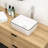 Modern White Ceramic Rectangular Vessel Sink 16X12 Inch - Versatile Bathroom Quality Design-1487387177