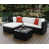 Black Frame/Off White Cushion