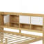 Lit de jour multifonctionnel en bois avec rangement abondant et bureau réglable-362549495