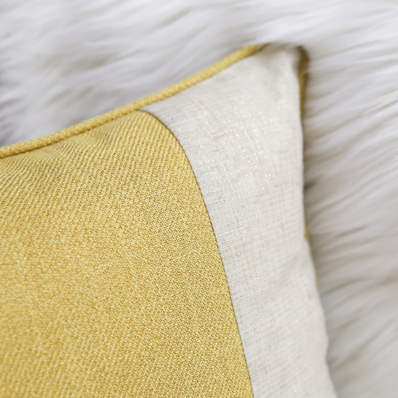 Linen Throw Pillow, Gold