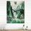 Green 0 Cliff Glacial Symmetry I - Horloge murale paysage et nature