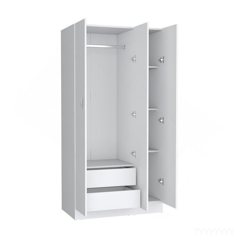 Garde-robe Erie, chambre à coucher, blanc