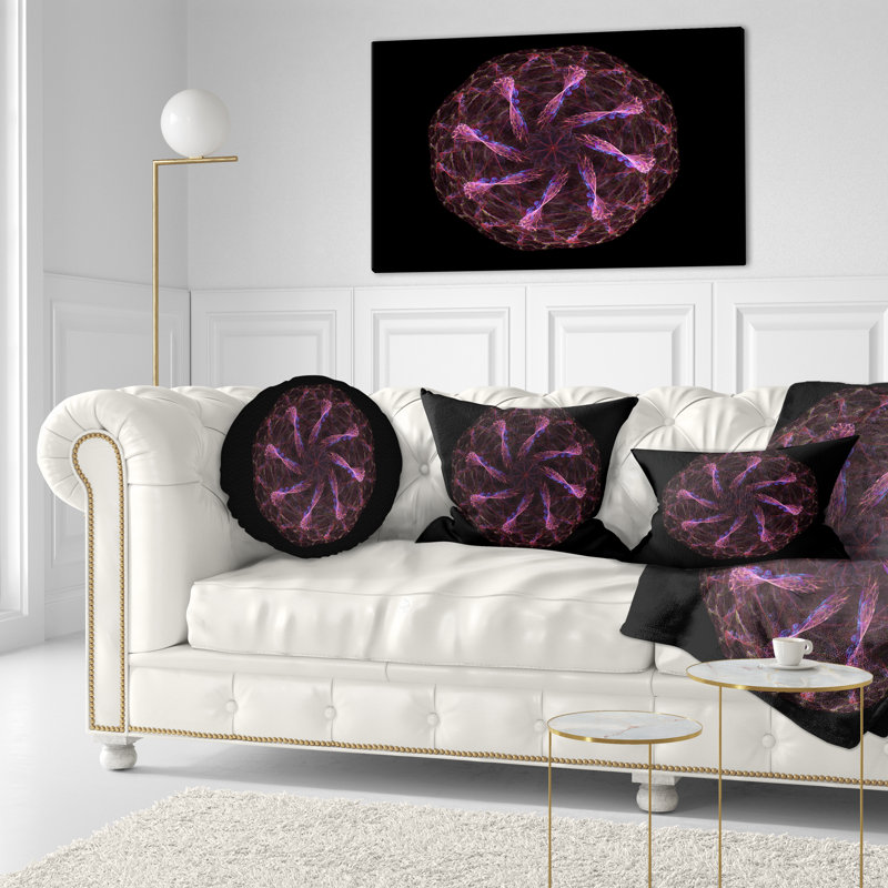 Coussin lombaire d’art en fleur radial