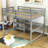 Marcia Wooden Loft Bed with Shelves,Desk and Writting Board-564260967-564260960