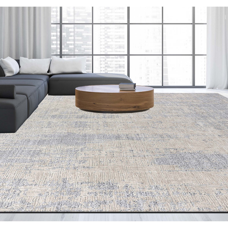 Tyler Handmade Wool Abstract Area Rug, Rectangle 4' x 6'
