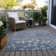 Machine Washable Indoor/Outdoor Xhevrie Denim Rug