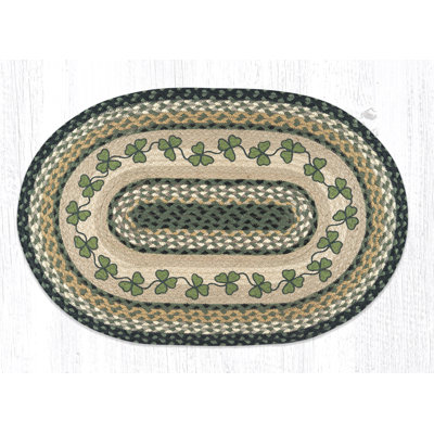  Tapis ovale rustique d'inspiration naturelle 20 po x 30 po