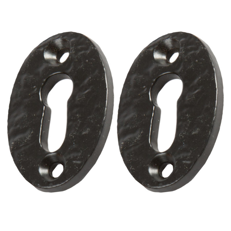 Hammer & Tongs - Rustic Escutcheon Plate - W35mm x H50mm - Black