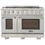 Kucht Professional 48 In. 6.7 Cu. Ft. Range With Sealed Burners, Griddle And Two Ovens - One Convection - In Stainless Steel With Classic Silver Knobs-73097280-90742614