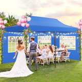 COBIZI 20 Ft. W x 10 Ft. D Heavy Duty Pop up Canopy Tent with 6 Sidewalls, Commercial Instant Canopies Tents for Parties Gazebos with Roller Bag(Legs Upgraded), Wind & Waterproof UPF50+,Thickened Frame for Backyard