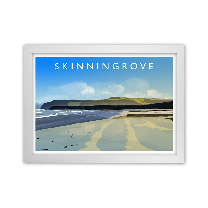 Skinningrove 2 by Richard O'Neill - Print, White Framed, 64cm H x 88cm W x 3cm D