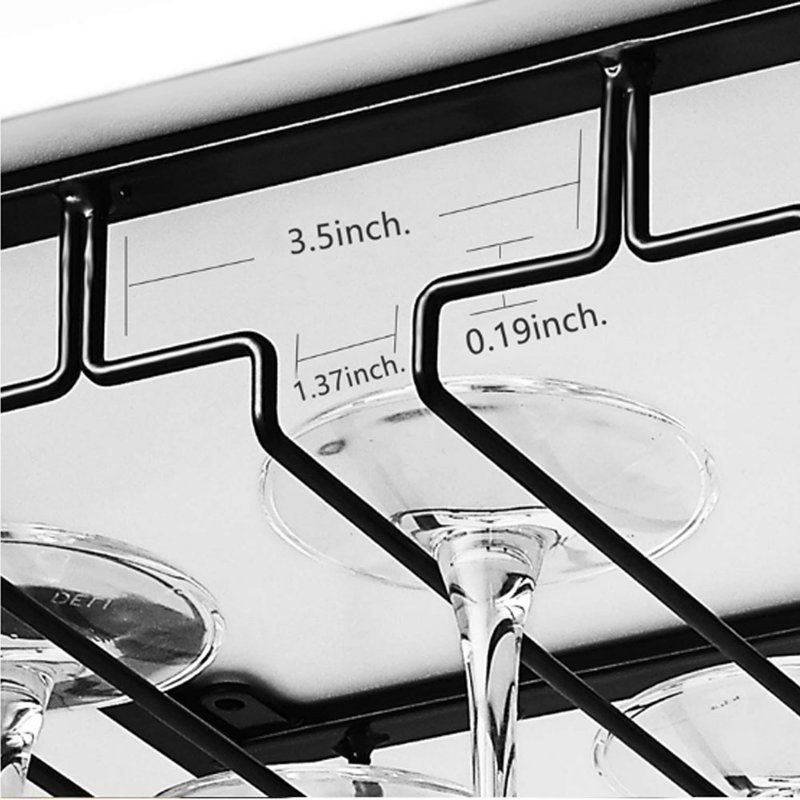 Tilley Hanging Wine Glass Rack in Black