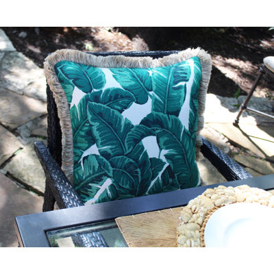 Fringe Sunbrella® Outdoor Throw Pillow