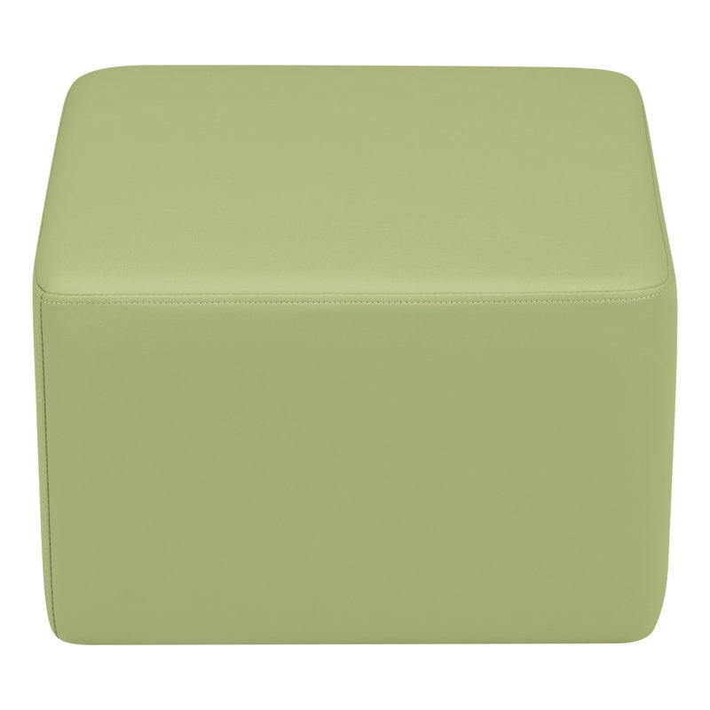 Tabouret à cubes structurés de Learniture, H 14 po x l 18 po x P 18 po, Vert fougère