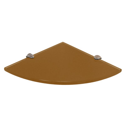 Ayiesha Triangle Glass Corner Shelf with Adjustable Shelves