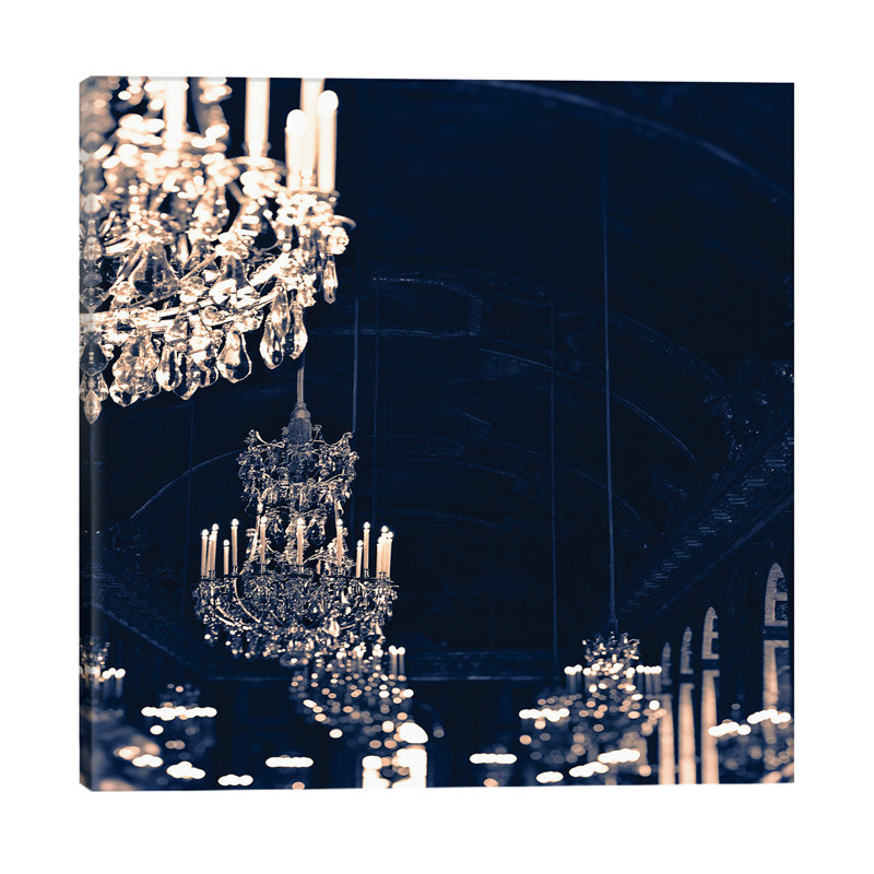 Chandelier Blue Jean - Wrapped Canvas Print, 66.04 cm H x 66.04 cm W x 1.91 cm D