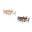 Ensemble de table de salle à manger extensible 7 pièces, table de ferme avec rallonge 18 ", table de cuisine rustique en bois 78" et chaises rembourrées 6 pièces, ensemble de table de salle à manger extensible, noyer-1682191241