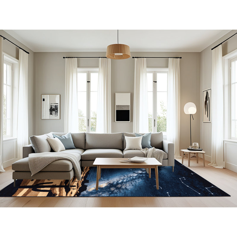 Tapis gris lavable à la machine, Rectangle 8 pi x 12 pi