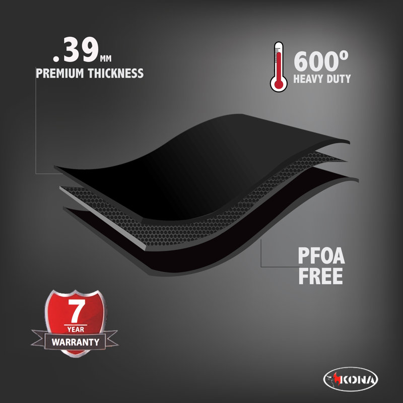 Black Heavy-Duty Non-Stick BBQ Grill Mats (Set of 2)