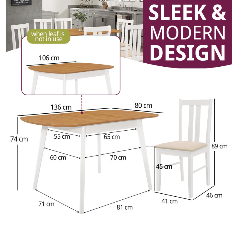 Ahwahnee 4 -Person Butterfly Leaf Dining Set