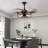 Retro Industrial Cage Ceiling Fan with Light and Remote 6-Speed Reversible 48"Blades 4-Blade High Airflow Timer Function for Bedroom Living Room Dining Room