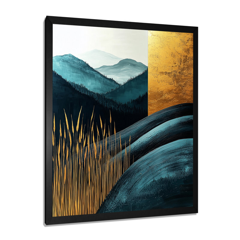 Sciotodale - Landscapes Canvas Wall Art, Black, 20" H x 12" W, Single Picture Framed Print