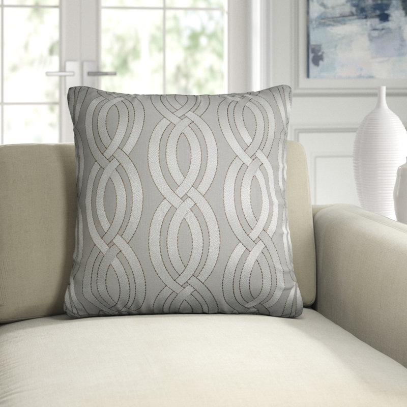 Winding Path Pillow Cover & Insert, Gray, Square 24"