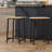 Kitchen Island With Storage Cabinet And Trash Cabinet,  3 Pieces Kitchen Dining Table Set With 2 Stools And Drop Leaf-1583537853