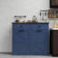 Armoire poubelle double inclinable Farmhouse Blue