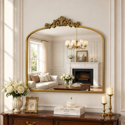 Miroir arqué or rétro