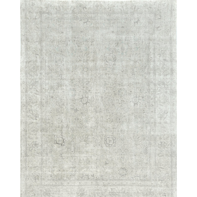 ZIVNVIZIGWH00 Wool Area Rug in White, Rectangle 10' x 14'