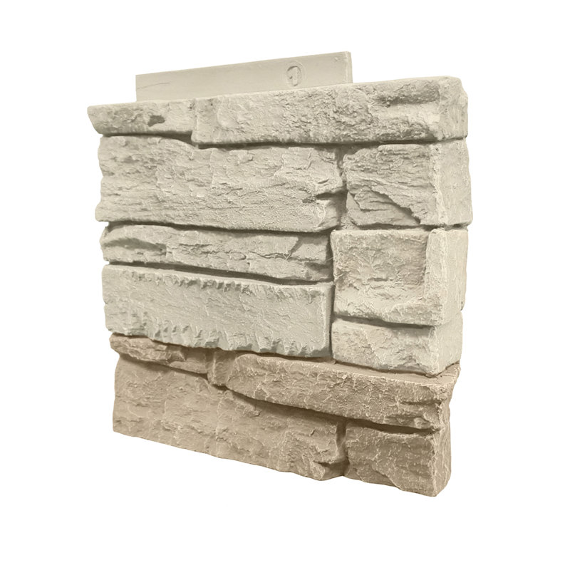 12.5" x 12" Stone Wall Paneling in Beige/Brown