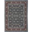 Hand-Knotted High-Quality Black and Red Area Rug