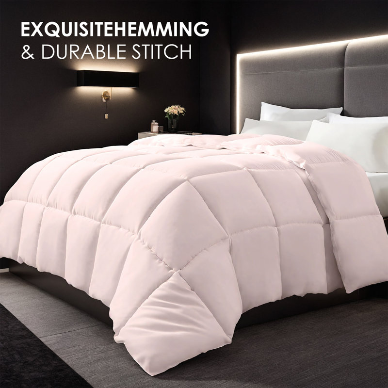 Housse de couette surdimensionnée et épaisse et dodue rose - Édredon à chaleur améliorée pour la peau, literie de luxe pour chambres / hôtels confortables